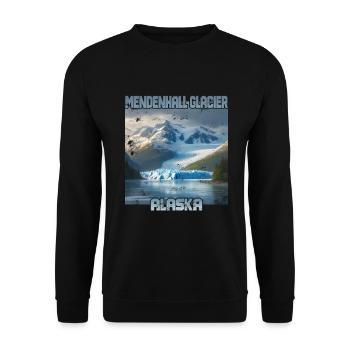 Mendenhall Glacier, Alaska - Unisex Sweatshirt - black - Front - Alina (178cm) & Michal (187cm)