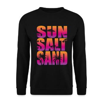 Sun Salt Sand - Unisex Pullover - Schwarz - Vorne - Alina (178cm) & Michal (187cm)