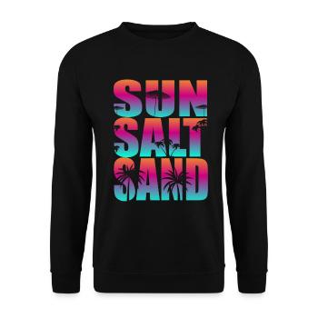 Sun Salt Sand - Unisex Pullover - Schwarz - Vorne - Alina (178cm) & Michal (187cm)