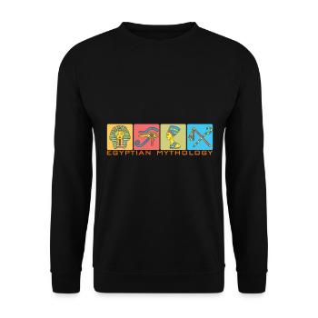 Egyptian Mythology Ägypthische Mythologie - Unisex Pullover - Schwarz - Vorne - Alina (178cm) & Michal (187cm)