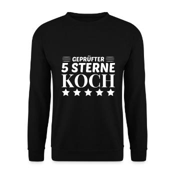 Koch Köchin Essen Restaurant Geschenkidee - Unisex Pullover - Schwarz - Vorne - Alina (178cm) & Michal (187cm)
