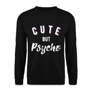 Cadeau mignon de style de vie mais psychopathe - Sweat-shirt Unisexe - noir - Devant - Alina (178cm) & Michal (187cm)