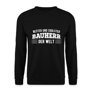 Bauherr - Unisex Pullover - Schwarz - Vorne - Alina (178cm) & Michal (187cm)