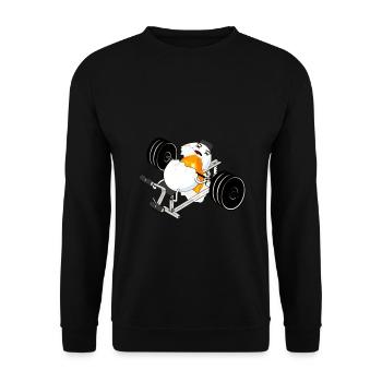 oeuf drôle de forme physique / oeuf drôle - Sweat-shirt Unisexe - noir - Devant - Alina (178cm) & Michal (187cm)