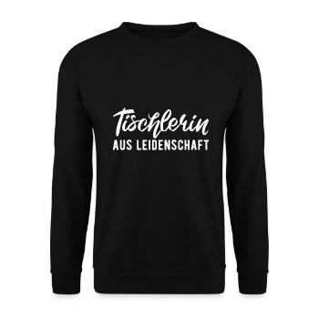 Tischlerin - Unisex Pullover - Schwarz - Vorne - Alina (178cm) & Michal (187cm)