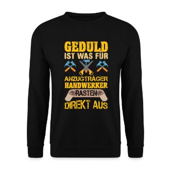 Handwerker - Unisex Pullover - Schwarz - Vorne - Alina (178cm) & Michal (187cm)