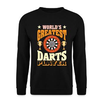 Darts Dart Darts Gift Darts Dartboard - Unisex Sweatshirt - black - Front - Alina (178cm) & Michal (187cm)