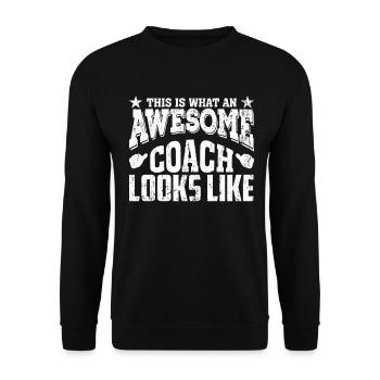 Coach coach sport team gift - Unisex Sweatshirt - black - Front - Alina (178cm) & Michal (187cm)