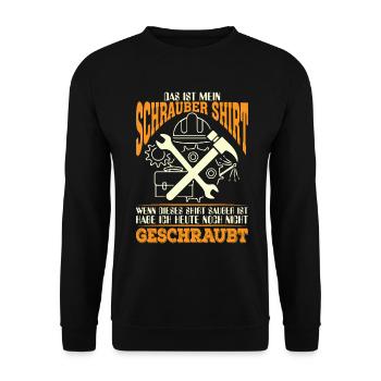 Schrauber - Unisex Pullover - Schwarz - Vorne - Alina (178cm) & Michal (187cm)