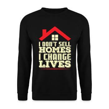 Realtor Realtor Real Estate Quote Gift - Sweat-shirt Unisexe - noir - Devant - Alina (178cm) & Michal (187cm)