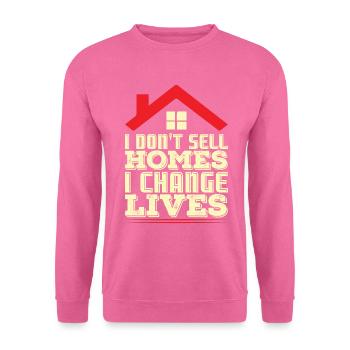 Realtor Realtor Real Estate Quote Gift - Sweat-shirt Unisexe - rose - Devant