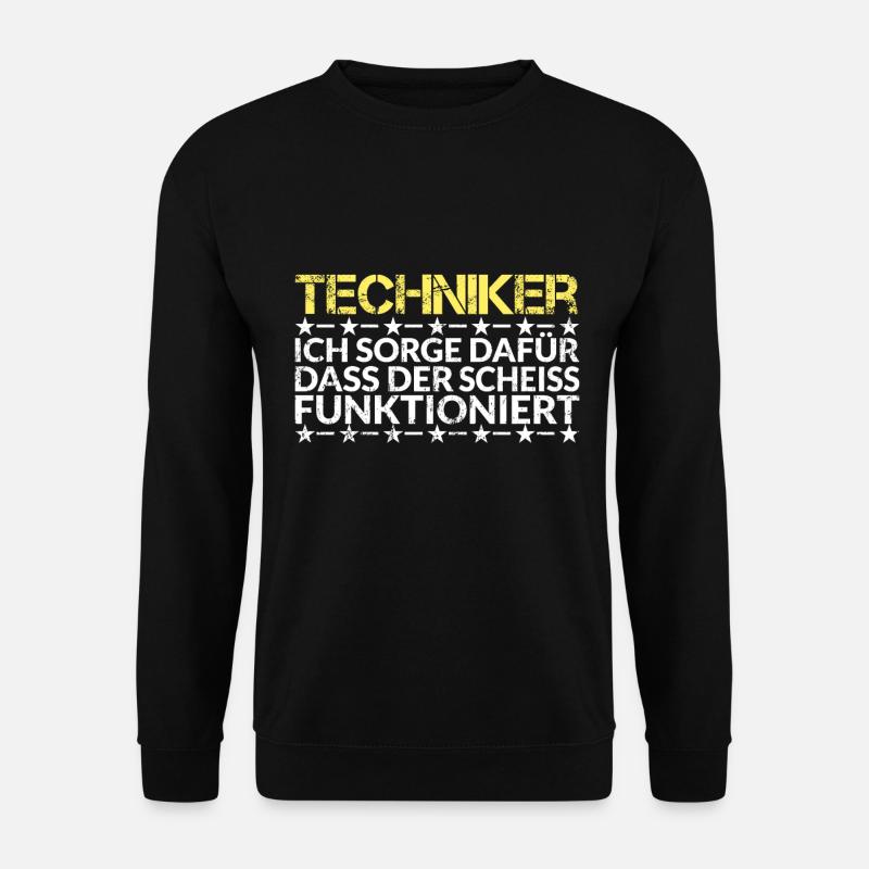 Techniker Technik Handwerker Handwerk Geschenkidee - Unisex Pullover - Schwarz