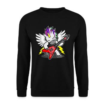 Unicorn hard rock band motif women men children - Unisex Sweatshirt - black - Front - Alina (178cm) & Michal (187cm)