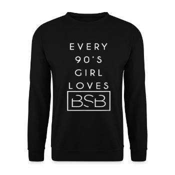 backstreet straight through my heart boys - Unisex Pullover - Schwarz - Vorne - Alina (178cm) & Michal (187cm)