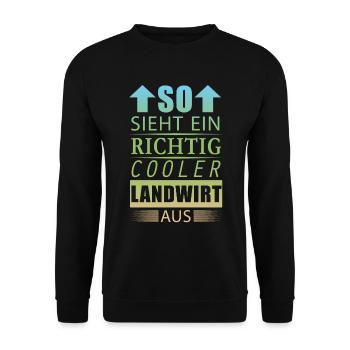 Cooler Bester Landwirt Geburtstag Geschenk Herren - Unisex Pullover - Schwarz - Vorne - Alina (178cm) & Michal (187cm)