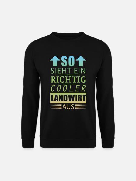 Cooler Bester Landwirt Geburtstag Geschenk Herren - Unisex Pullover - Schwarz