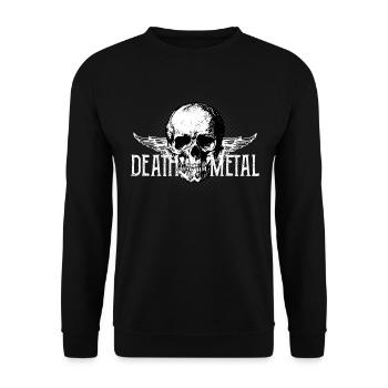 Rock death metal band motif for women and men - Unisex Sweatshirt - black - Front - Alina (178cm) & Michal (187cm)