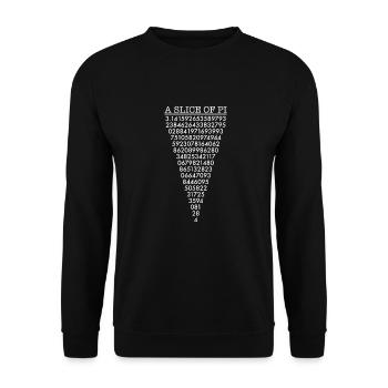 A piece of pie, cake, pi - Unisex Sweatshirt - black - Front - Alina (178cm) & Michal (187cm)