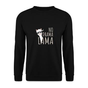 No drama lama, drama queen - Unisex Sweatshirt - black - Front - Alina (178cm) & Michal (187cm)
