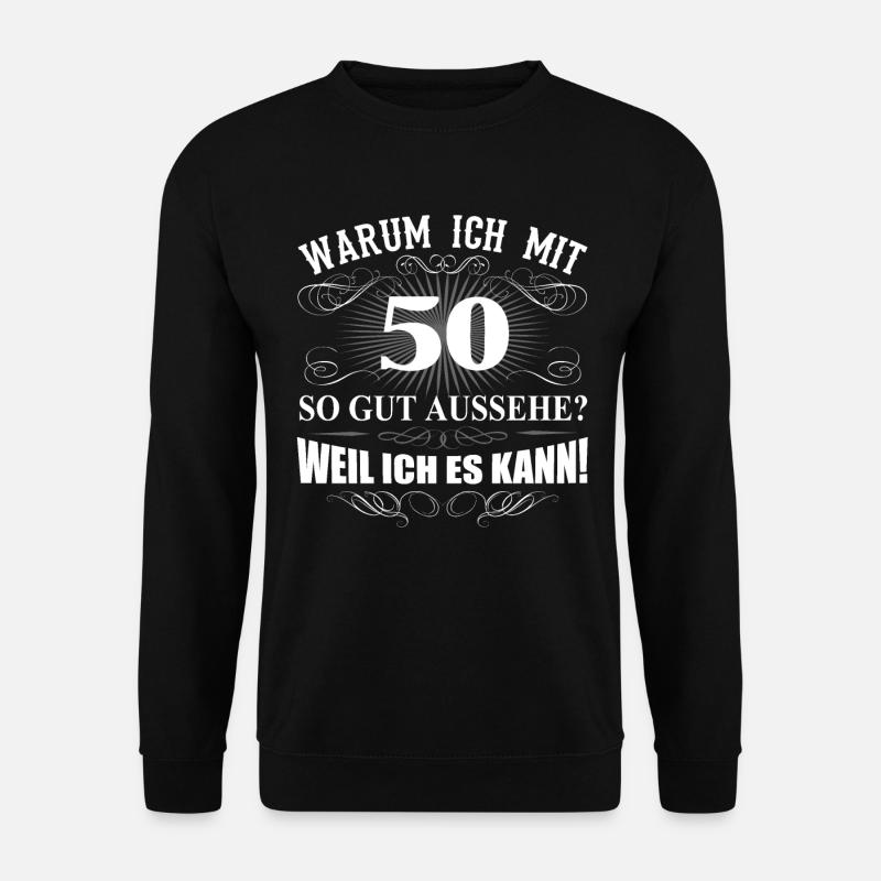 50. Geburtstag Mann Frau 50 Jahre Geschenk - Unisex Pullover - Schwarz