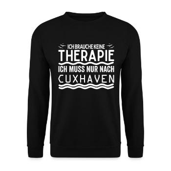 Cuxhaven Nordsee Norddeutschland Meer Küste Spruch - Unisex Pullover - Schwarz - Vorne - Alina (178cm) & Michal (187cm)