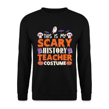 Ceci est mon costume de professeur d'histoire effrayant drôle - Sweat-shirt Unisexe - noir - Devant - Alina (178cm) & Michal (187cm)