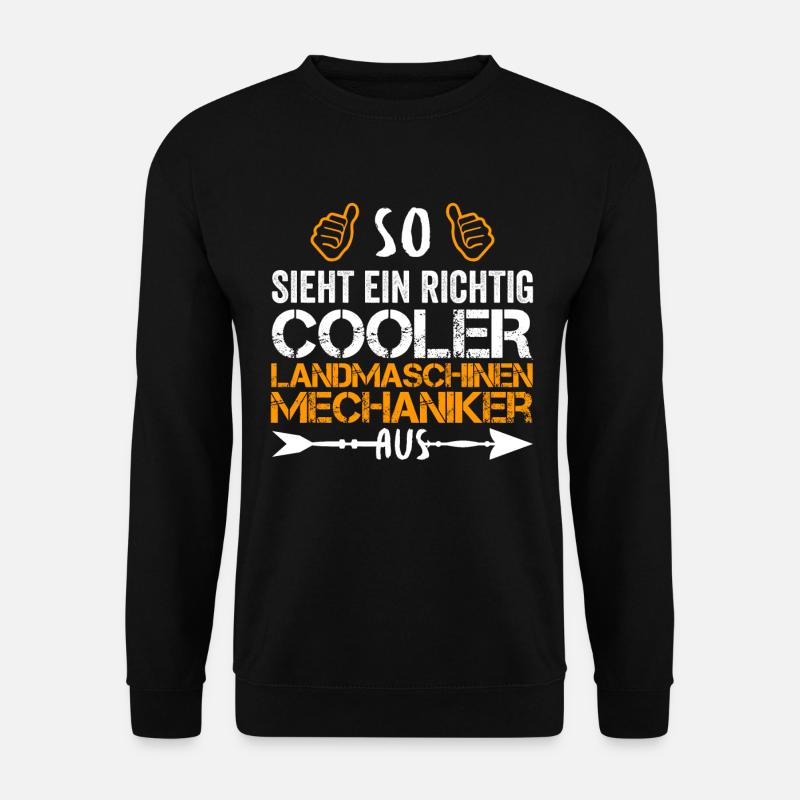 Landmaschinenmechaniker Spruch Mechaniker Beruf - Unisex Pullover - Schwarz