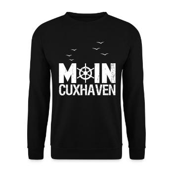 Moin Cuxhaven Nordsee - Unisex Pullover - Schwarz - Vorne - Alina (178cm) & Michal (187cm)