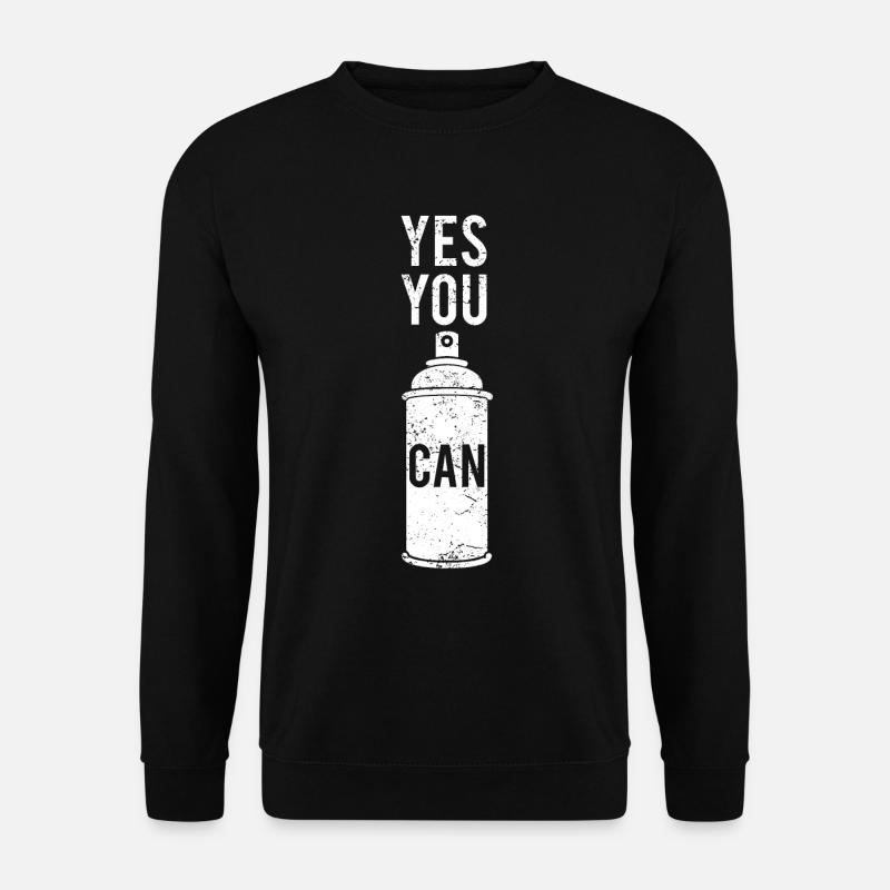 Graffiti Sprühdose Sprayer Spruch Geschenkidee - Unisex Pullover - Schwarz