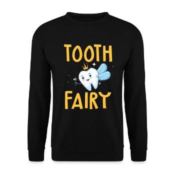 Nice Tooth Fairy Halloween Costume T Shirt - Unisex Pullover - Schwarz - Vorne - Alina (178cm) & Michal (187cm)