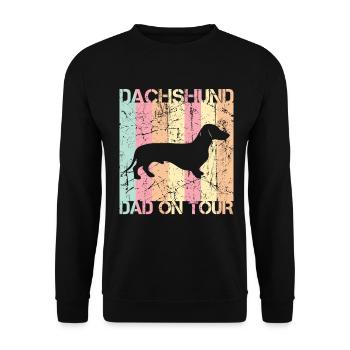 Dachshund Dackel Spruch Geschenk - Unisex Pullover - Schwarz - Vorne - Alina (178cm) & Michal (187cm)