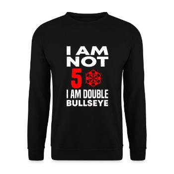 Darts 50th birthday darts - Unisex Sweatshirt - black - Front - Alina (178cm) & Michal (187cm)