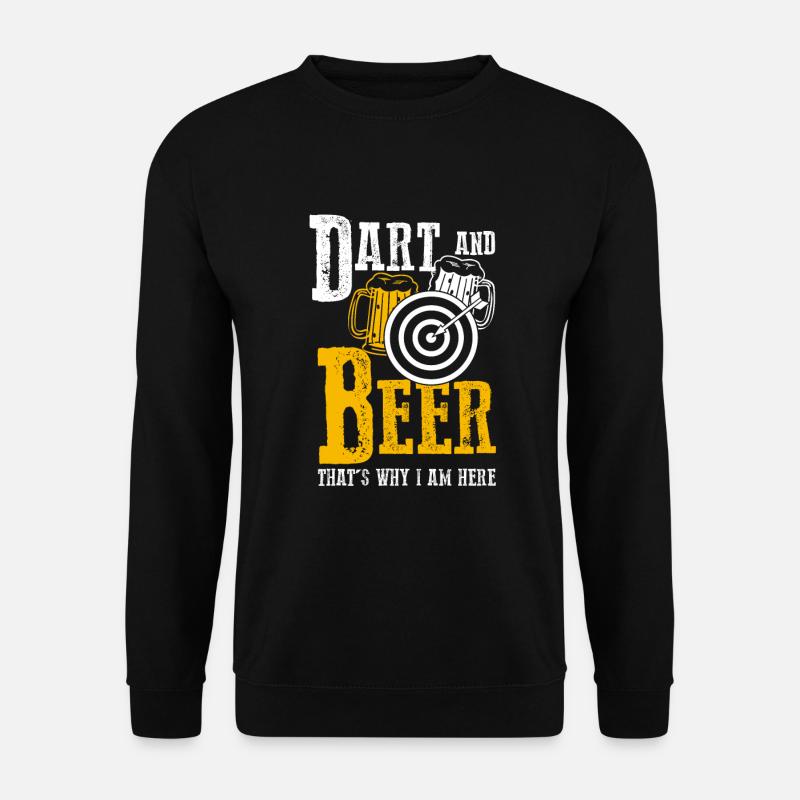 Funny darts & beer gift - Unisex Sweatshirt - black