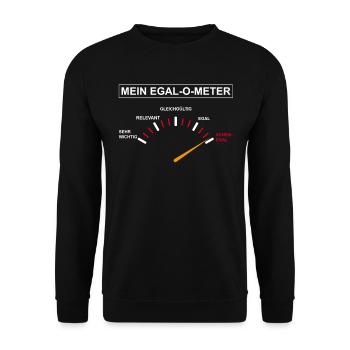 Egal O Meter Total Egal Gleichgültig Lustig - Unisex Pullover - Schwarz - Vorne - Alina (178cm) & Michal (187cm)
