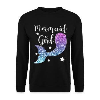 Fille de sirène fille cadeau de sirène - Sweat-shirt Unisexe - noir - Devant - Alina (178cm) & Michal (187cm)