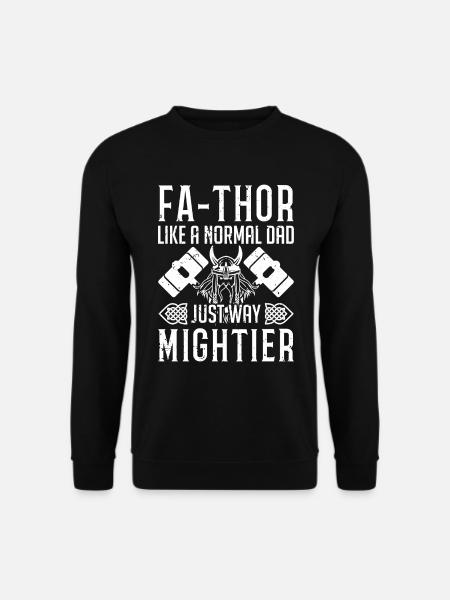 Fa-Thor Prezent na Dzień Ojca Ojca wikingów dla taty - Unisex sweater - sort