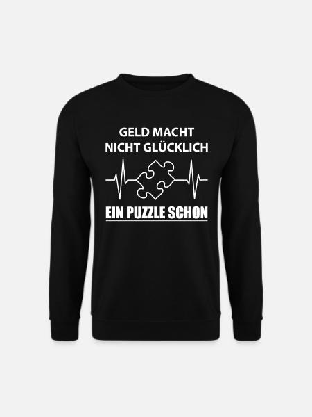 Puzzle Puzzlespiele Liebhaber Spruch Geschenk - Unisex Pullover - Schwarz