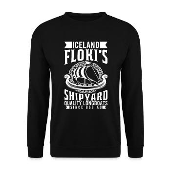 Viking nordique père Odin cadeau Viking Walhalla - Sweat-shirt Unisexe - noir - Devant - Alina (178cm) & Michal (187cm)