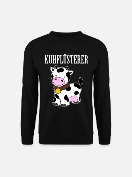 Kuhflüsterer Kuh Lustig Geschenk Bauer Landwirt - Unisex Pullover - Schwarz