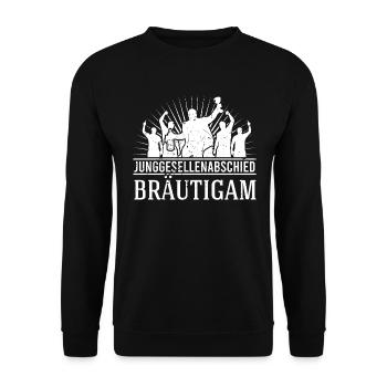 Junggesellenabschied Team Bräutigam JGA - Unisex Pullover - Schwarz - Vorne - Alina (178cm) & Michal (187cm)