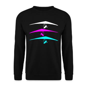 Drachenfliegen Drachenflieger Hängegleiter - Unisex Pullover - Schwarz - Vorne - Alina (178cm) & Michal (187cm)