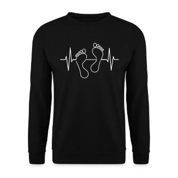 Foot care pedicure podiatrist nail salon gift - Unisex Sweatshirt - black - Front - Alina (178cm) & Michal (187cm)