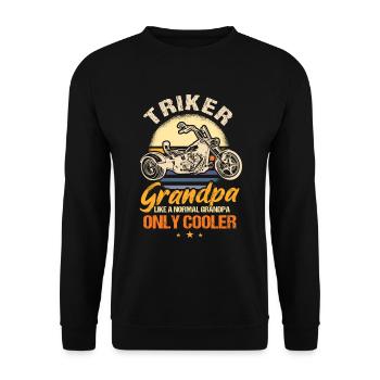 Triker grandpa gift Trike grandfather - Unisex Sweatshirt - black - Front - Alina (178cm) & Michal (187cm)
