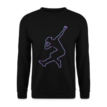 Street dance hip hop dance break dance gift - Unisex Sweatshirt - black - Front - Alina (178cm) & Michal (187cm)