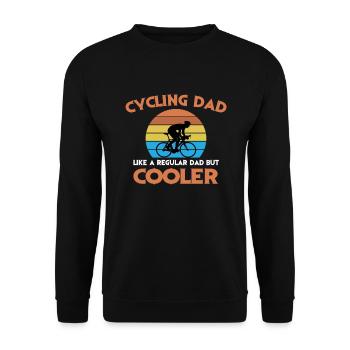 Bicycle dad t-shirt dad gift idea - Unisex Sweatshirt - black - Front - Alina (178cm) & Michal (187cm)