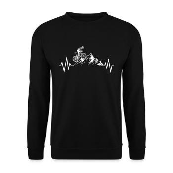 Mountainbike - Unisex Pullover - Schwarz - Vorne - Alina (178cm) & Michal (187cm)