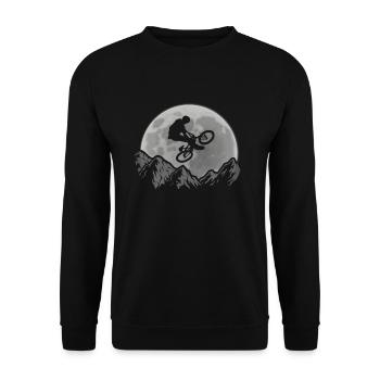 BMX Fahrrad Shirt Geschenk Mountainbike - Unisex Pullover - Schwarz - Vorne - Alina (178cm) & Michal (187cm)