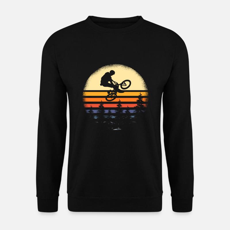 BMX Fahrrad T-Shirt Geschenk MTB - Unisex Pullover - Schwarz