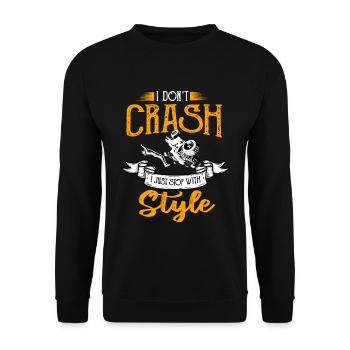 Quad - Unisex Sweatshirt - black - Front - Alina (178cm) & Michal (187cm)