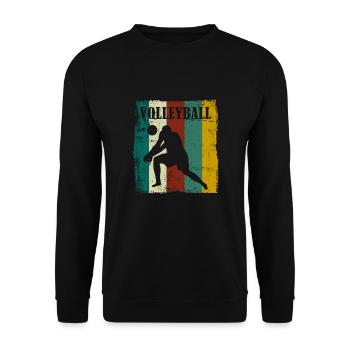 Cadeau de joueur de volley-ball t-shirt de volley-ball - Sweat-shirt Unisexe - noir - Devant - Alina (178cm) & Michal (187cm)